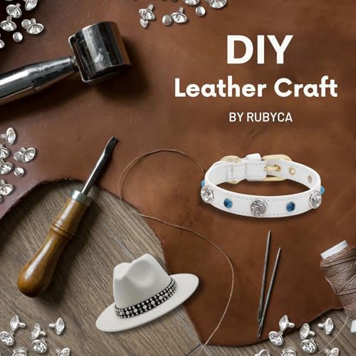 Rivets crânes tchèques blancs et strass en métal argenté RUBYCA pour customisation textile | 620 pcs - 3