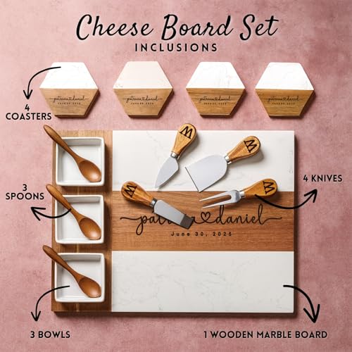 Tabla de Quesos Personalizada de Madera y Mármol miniatura 7