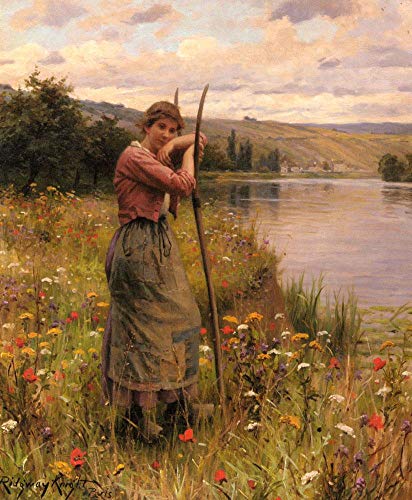 Peinture à l'huile sur toile Un moment de repos par Daniel Ridgway Chevalier