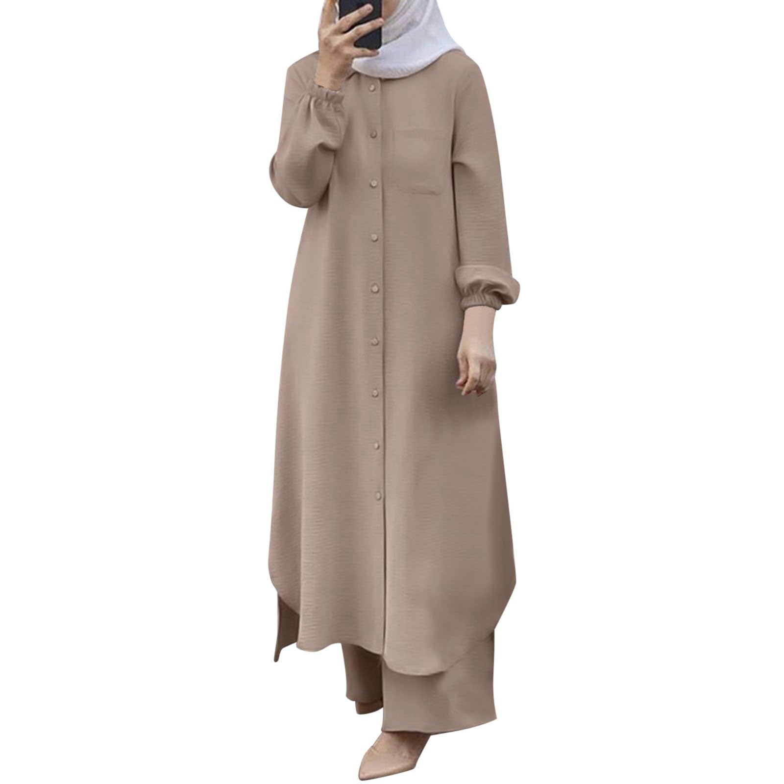 Musulmane Kaftan Abaya Femme Moyen-Orient Arabe Couleur Unie Tenue Opaque Djellaba Dubai Abaya Islamique Mariage Soirée Vêtements Chic Caftan Marocain Solide Chic Tenue Mariage Femme