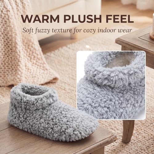 Image of Cozylook Fuzzy Slippers for Women Indoor Soft Sole Slipper Socks | Warm plush feel, non slip grippers, easy step-in, flexible bottom, bedroom and home wear