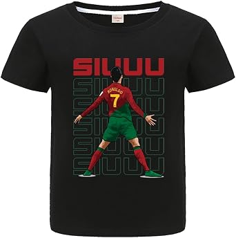 Forlcool Teens Cool NO.7 Football Short Sleeve Tee Shirts Boys Girls Summer Cartoon T-Shirt