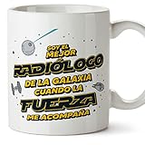 MUGFFINS Tazas para RADIÓLOGO hombre - En Español - Mejor de la Galaxia Cuando Fuerza me Acompaña...