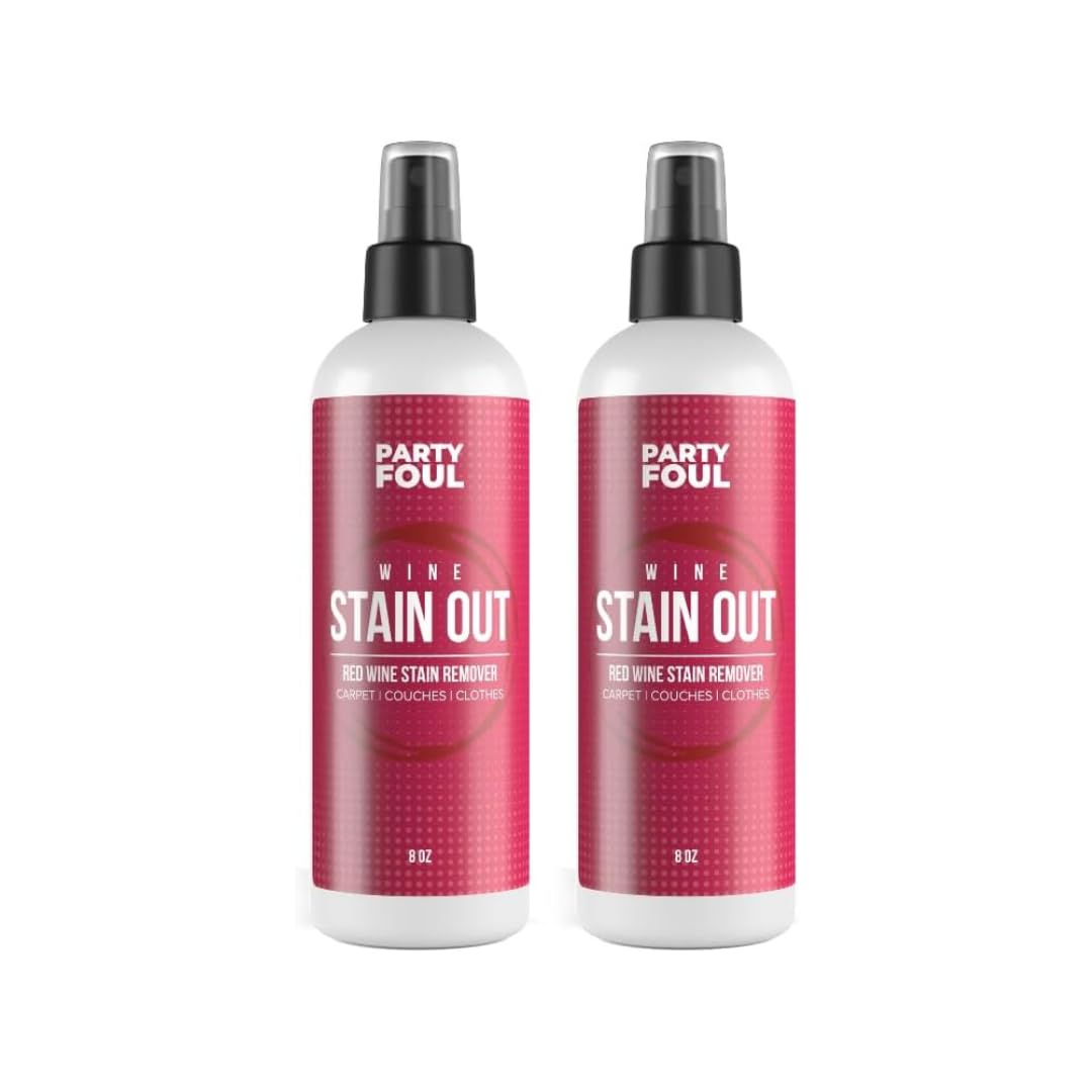 Party Foul Wine Stain Out Spray - Plant Based Red Wine Stain Remover for Clothes, Carpets, & Couches - Stain Remover Spray for Coffee, Tea, & Sports