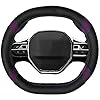 Mayco Bell Microfiber Leather Steering Wheel Cover for Peugeot 208, Black Purple