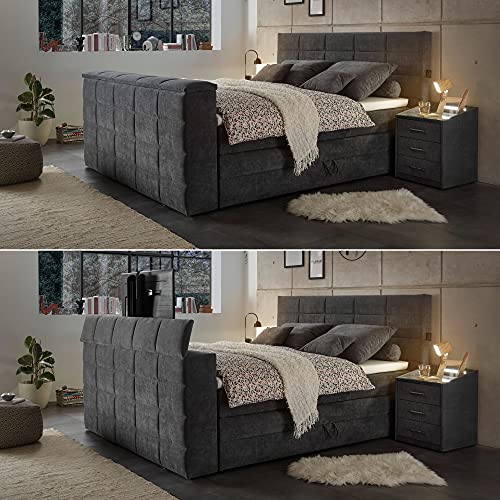 Bett 180×200 Stella Trading Denver 6 Boxspring mit Bettkasten