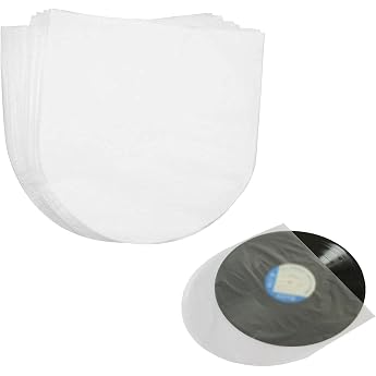 Vinyl Record Inner Sleeves LP Protective Sleeves LP Inner Sleeves Semitransparent LP Sleeves Record Sleeves Antistatic Vinyl Protective Sleeves for 12 Inch Records Pack of 50