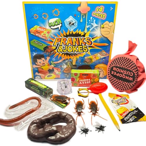 Nuiorfty 1 Juego de Juguetes de Broma Divertida Caja de Broma de araña para Adultos y niños artículo de de Moscas pequeñas Real