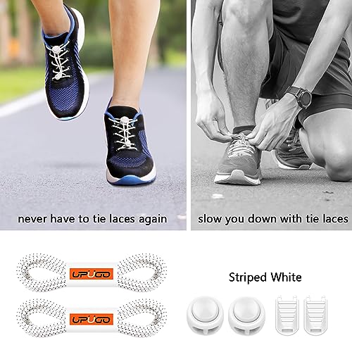 Image of UpUGo Elastic Shoe Laces, No Tie Shoe Laces Tieless for Kids, Adults, Elderly, One Size Fit All