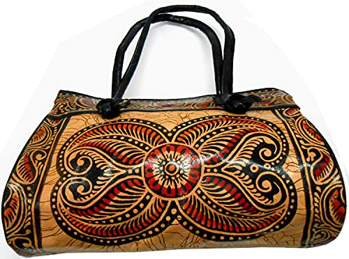 Exclusive Batik Design Ethnic Hand Made Shantiniketan Leather Indian Shoulder Bag2
