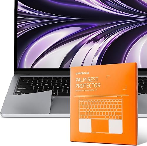 UPPERCASE GhostShield Zestaw pokrowców na podłokietniki premium, ochrona przed zadrapaniami i zużyciem, do modeli MacBook Air 33.0 cm 2025, 2024, 2022, M4, M3, M2, A3240, A3113, A2681 (srebrny)