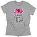 Tee-Shirt Namaste/Fleur de Lotus Rose, Yoga Pilates Symbole - Coton Organique | T-Shirt Femme + Homme, Top Grande Taille S-XXL, Tshirt Manches Courtes,Sport Méditation Accessoires Vêtements Cadeau