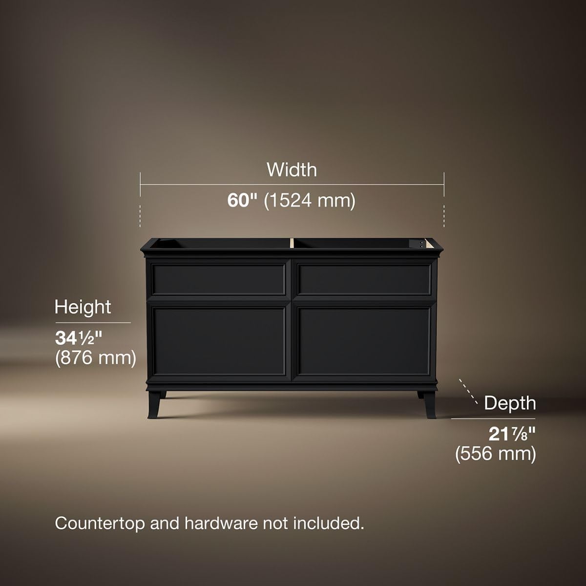 Kohler Artifacts™ 60" Bathroom Vanity Cabinet, Slate Grey