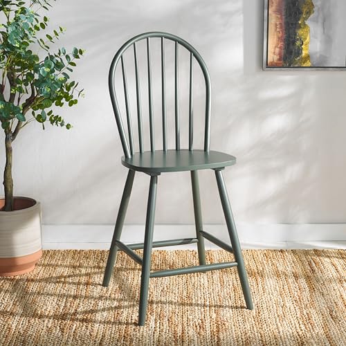 SAFAVIEH Home Collection - Butaco Omaha de madera maciza verde oscuro Windsor (BST3300B) miniatura 2