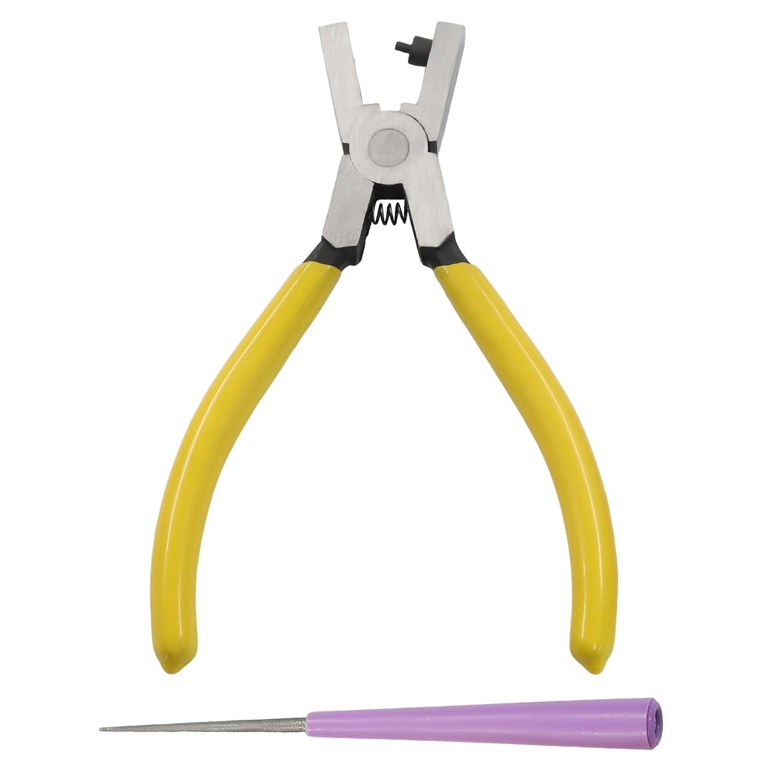 2mm Round Tiny Hole Puncher Pliers Set for Watch Straps, Hole Punch for Shoes & Thin Leather - Sheet Metal Hole Punch with Expander for DIY Crafts