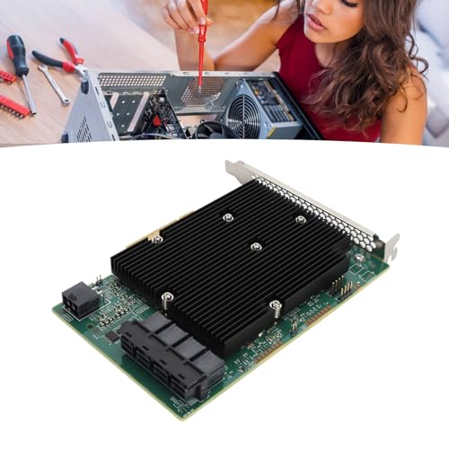 Image of LSI SAS 9300 16I HBA Card, 12Gbps HBA RAID Controller Card with 16 SATA SAS Ports, for Windows for Linux for VMware for Freebsd