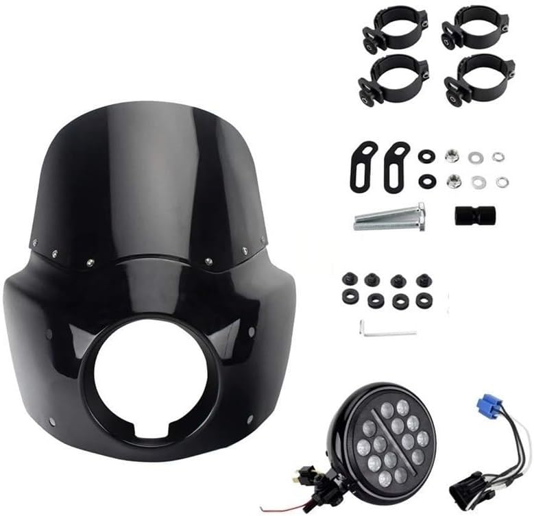 Fairing Spoiler Motorcycles 5.75" Headlight Fairing 11/15" Windshield Windscreen For Softail 114 117 Low Rider S FXLRS 2020 2021 2022