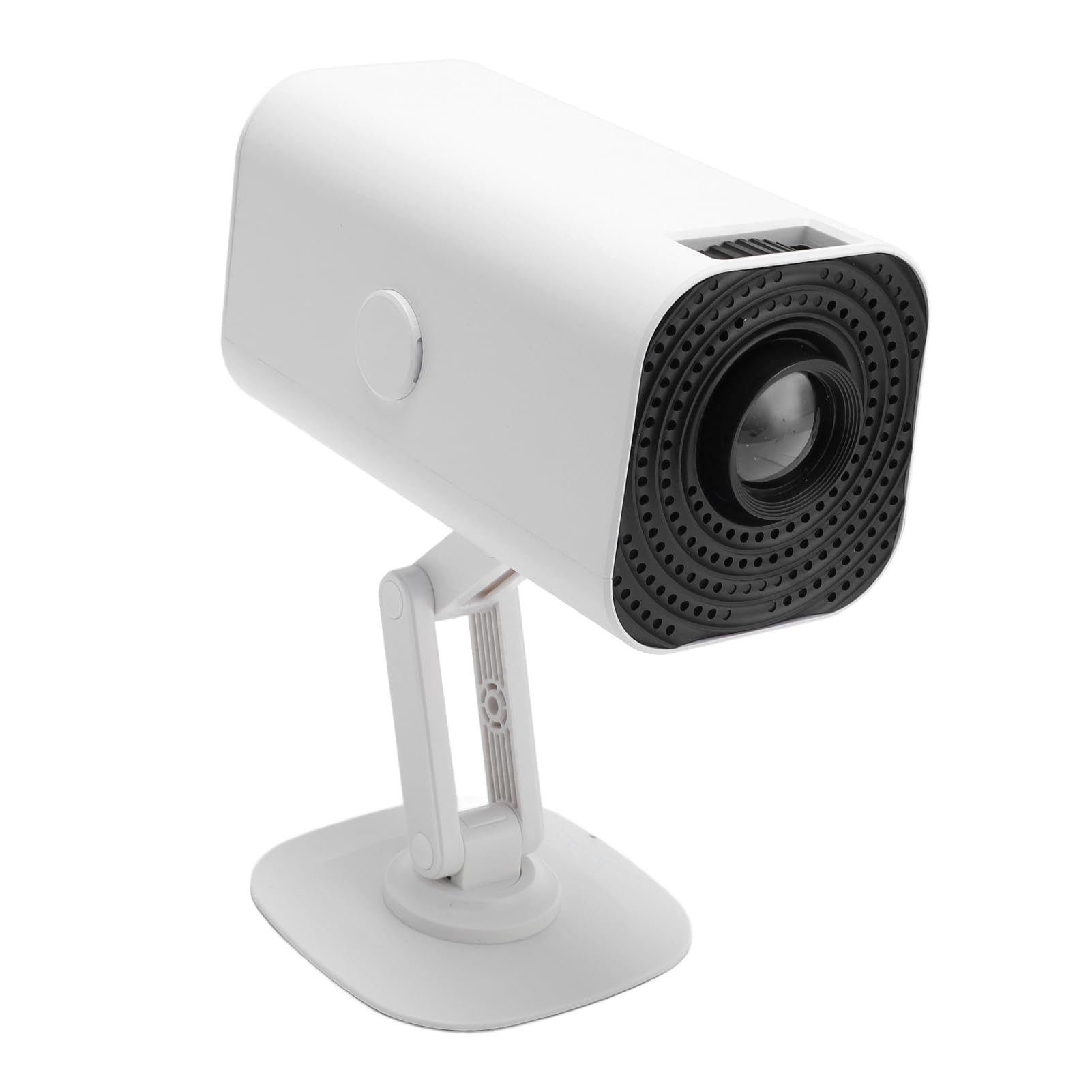 Mini Projecteur avec WiFi et Bluetooth, Projecteur de Film Portable 1080p avec Correction de Keystone Auto, Support USB, Bâton de Télévision, Téléphone (White)