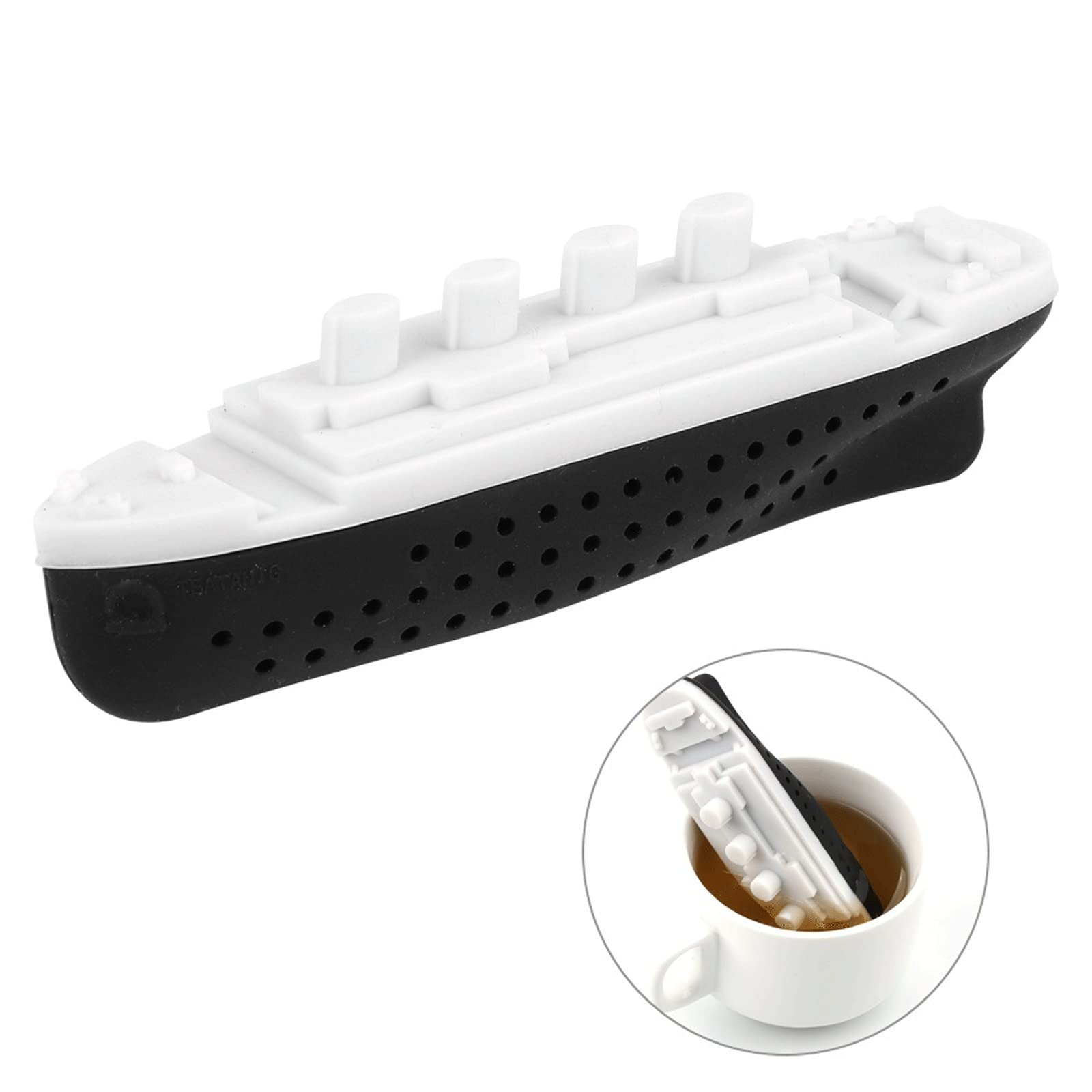 Colador de té con forma de barco, difusor creativo, bolsa de té, filtro de hierbas, juego de té de silicona