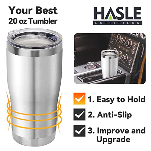 Image of 20 oz 6 Packs Wholesale in Bulk Insulated Stainless Steel Tumblers Reusable Coffee Travel Mugs with Lid Hot n Iced Cups, Double Wall Blank Vacuum Metal Thermal (Half A Dozen, Stainless Steel)