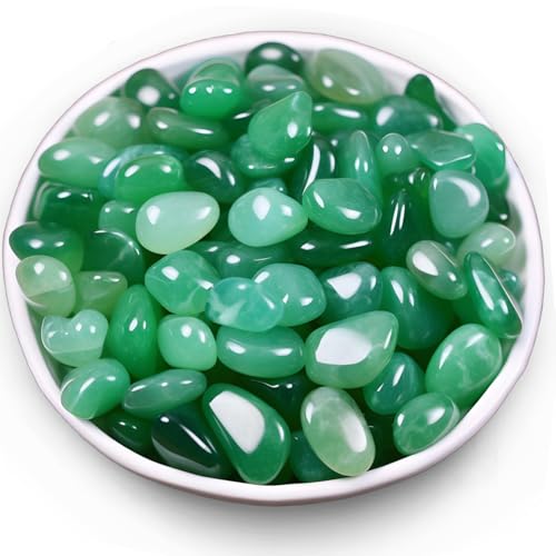 Image of Polished Aventurine Crystal Set, 0.4 inch, 128 Pcs - Handpicked Tumbled Stones and Crystals Bulk for Healing, Reiki, Meditation, Witchcraft and Home Decor