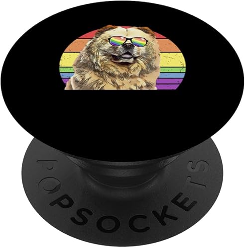 LGBTQ Chow Chow Dog Rainbow Love Gay Pride PopSockets Standard PopGrip