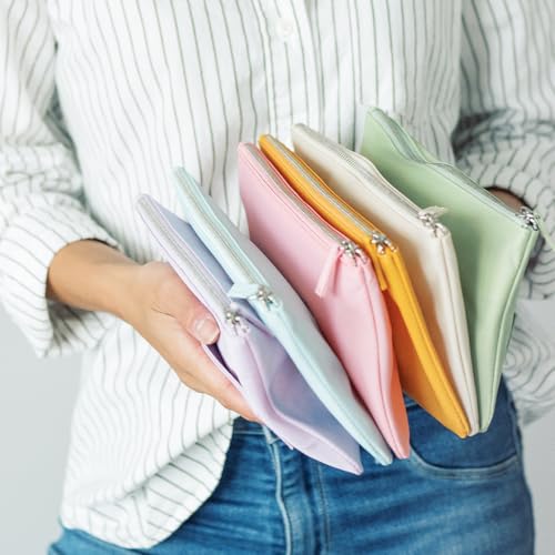 Honeycat Accordion Bag Clutch 6 Compartment Travel Zipper Compact Expandable Cosmetic Accessory Pouch in Pastel Dusk3