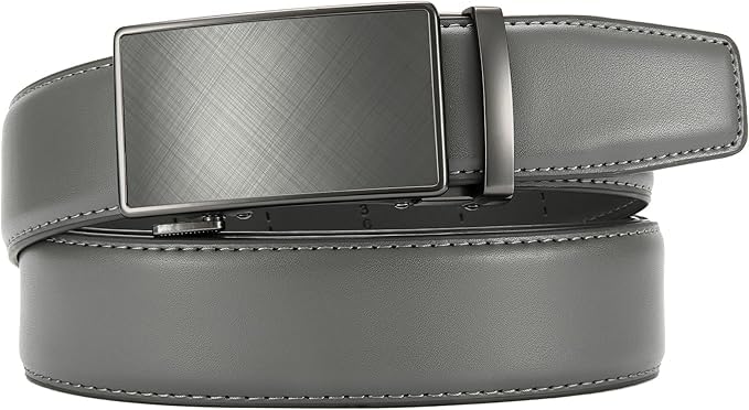 Image of CHAOREN Ratchet Belt Replacement Strap 1 3 /8 inch, Leather Belt Strap for 40MM Slide Click Buckle