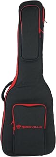 Rockville EGB25 EGB25-RD Electric Guitar Gig Bag with Neck Pad + Secure Strap
