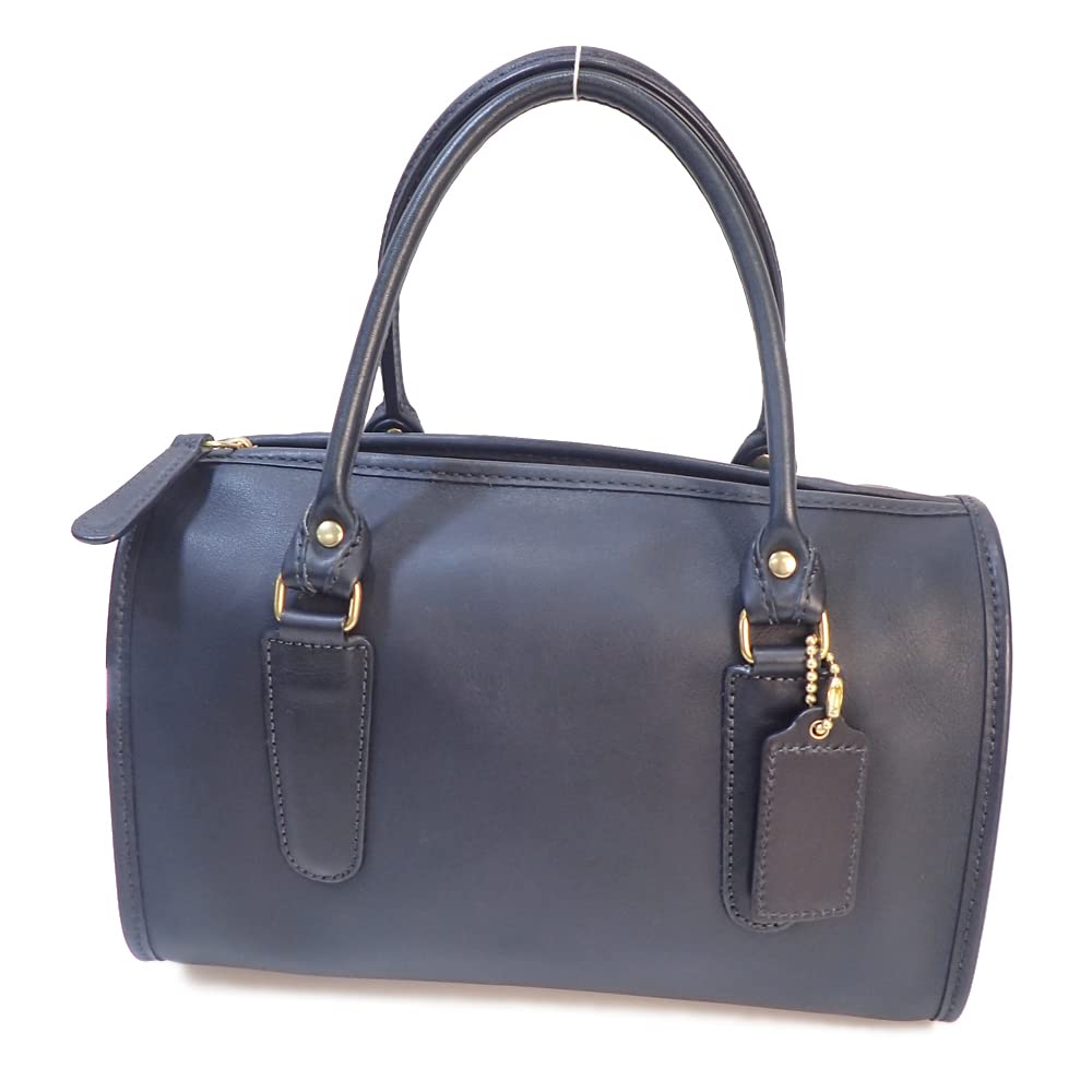 coach leather mini boston hand bag 本革 Coach Signature Mini Boston style two way bag with Gold