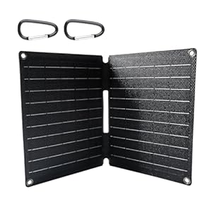 Fukamou Chargeur Solaire Portable | Panneau Solaire Pliable,Chargeur de Station Générateur pour Randonnée Survie Téléphone Camping Sac à Dos