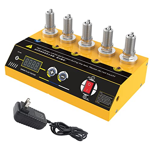 VKALTUL Testeur de Bougie D'allumage de Voiture, SPT360 Testeur D'allumage Bougie avec 5 Trous Réglables Diagnostic, Testeur d'allumage du moteur pour véhicules à essence 12 V Cover