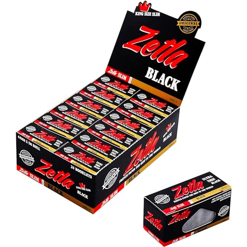 Rolling Papers Zetla Black Roll - Zigarettenpapier 24 Heftchen (Size 5000x44mm)