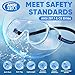 TICONN Anti-Fog Safety Goggles, HD Clear Eye Protection, ANSI Z87.1 Lab Goggles for Chemistry, Industrial (4PK)