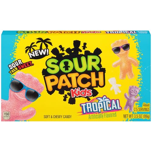 SOUR PATCH KIDS Tropical Soft & Chewy Gummy Candy, 3.5 oz - image 1