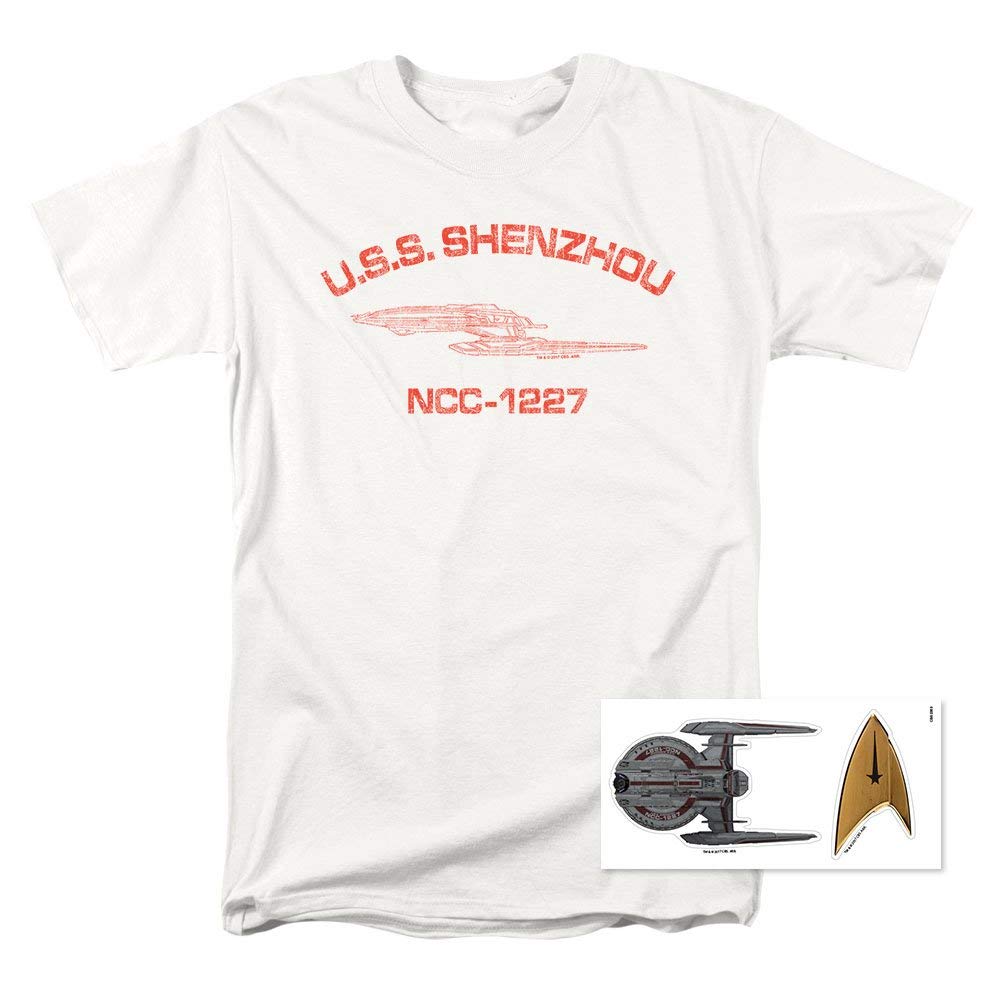 Star Trek: Discovery U.S.S. Shenzhou Athletic T Shirt & Stickers