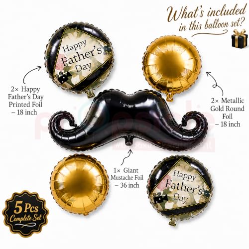 Image of Propsicle Happy Fathers Day Foil Balloons Dad Birthday Decoration Pack of 5