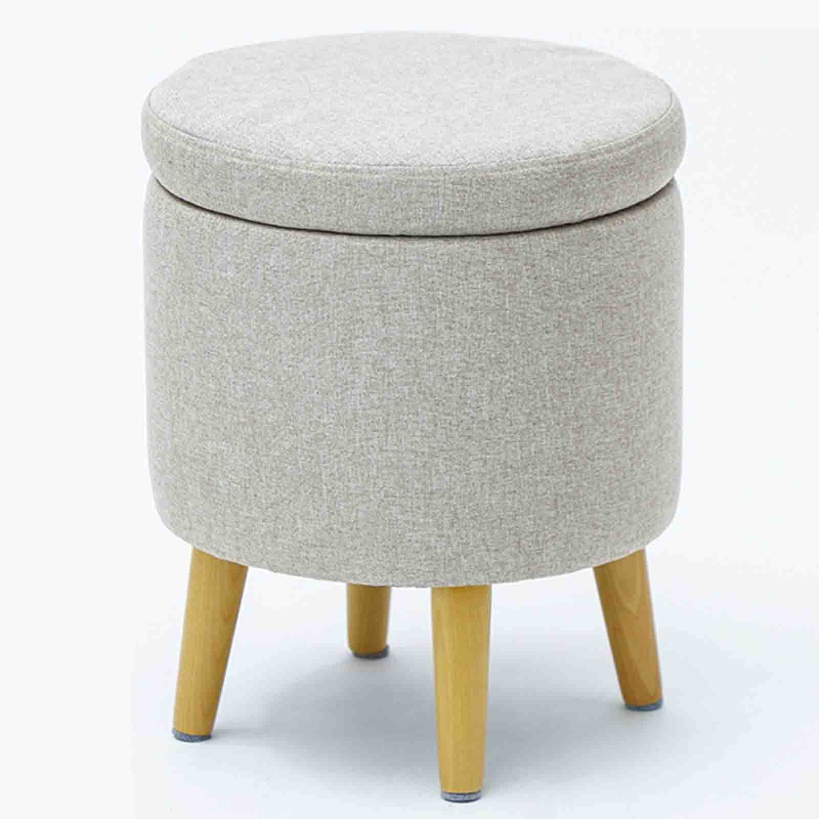 Repose-pieds ronds en tissu pour ranger et désencombrer le salon