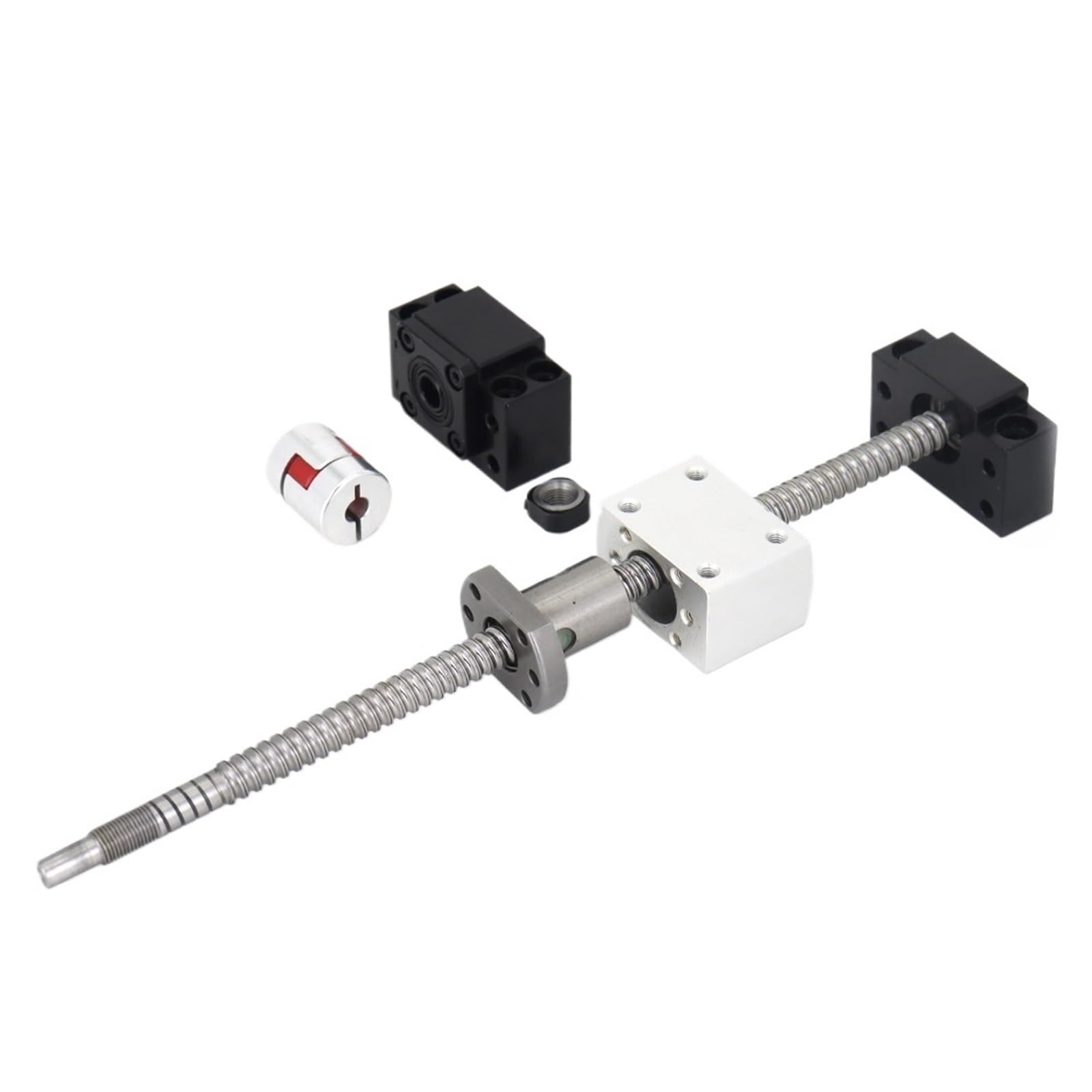 Metal Ball Screw nut end Processing SFU3205 Ball Screw Set Ball Screw Nut BK25 BF25 300 400 600mm End Machined Nut Holder Coupling for 3D Printer(900mm)