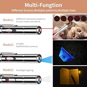 Pet Cat Laser Toy Usb Rechargeable Handheld Pointer 5 Red Laser Patterns Suitable Indoor Interaction with Cats or Dogs  Cucciolini Doodles Pet cat laser toy usb rechargeable handheld pointer 5 red laser patterns suitable indoor interaction with cats or dogs   cucciolini doodles
