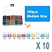 FICBOX Blade Car Fuses Assortment Kit, 100PCS Standard Assorted Fuses with 5 Inline Fuse Holders - Includes Fuse Puller Tool, Great for Use on Cars