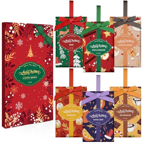 STRN Christmas Scented Sachets Pack of 6 Festive...