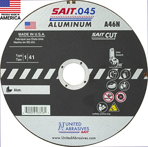 Best Deal 🛒 United Abrasives- SAIT 23314 Type 1 4-1/2-Inch x .045-Inch x 7/8-Inch 13300 Max RPM A46N - Aluminum Thin High Speed Cut-Off Wheels, 50-Pack Up To 40% OFF United Abrasives- SAIT 23314 Type 1 4-1/2-Inch x .045-Inch x 7/8-Inch 13300 Max RPM A46N - Aluminum Thin High Speed Cut-Off Wheels, 50-Pack