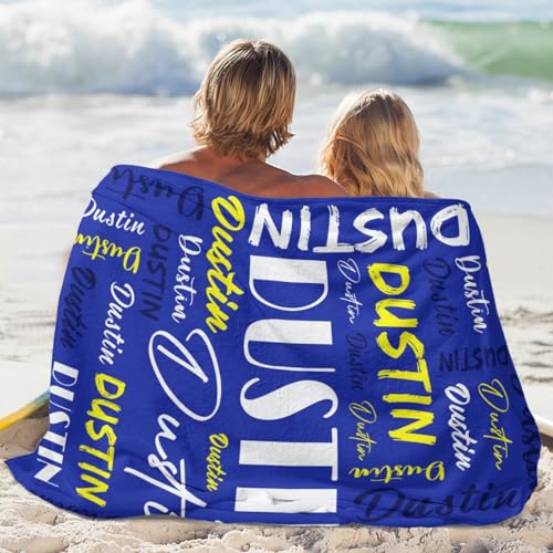 Personalized Blankets for Kids with Names Customized Blankets with Name for Adult Custom Blanket Gift for Birthday Christmas Valentines Day Gift