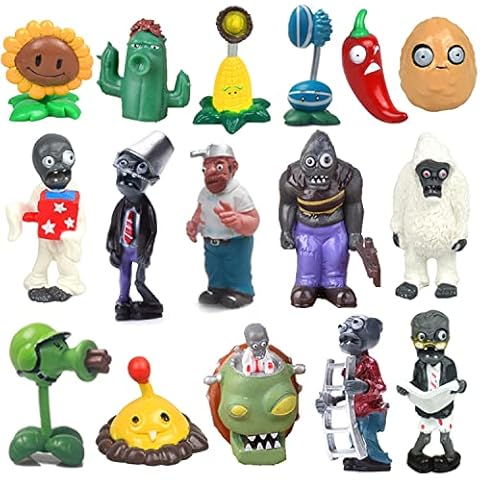 JHESAO 16PCS Plants PVZ Toys Set Figurines Zombies Series PVZ Plush PVC Toys New, Great Gifts for Kids and Fans, Birthday and Party Cover