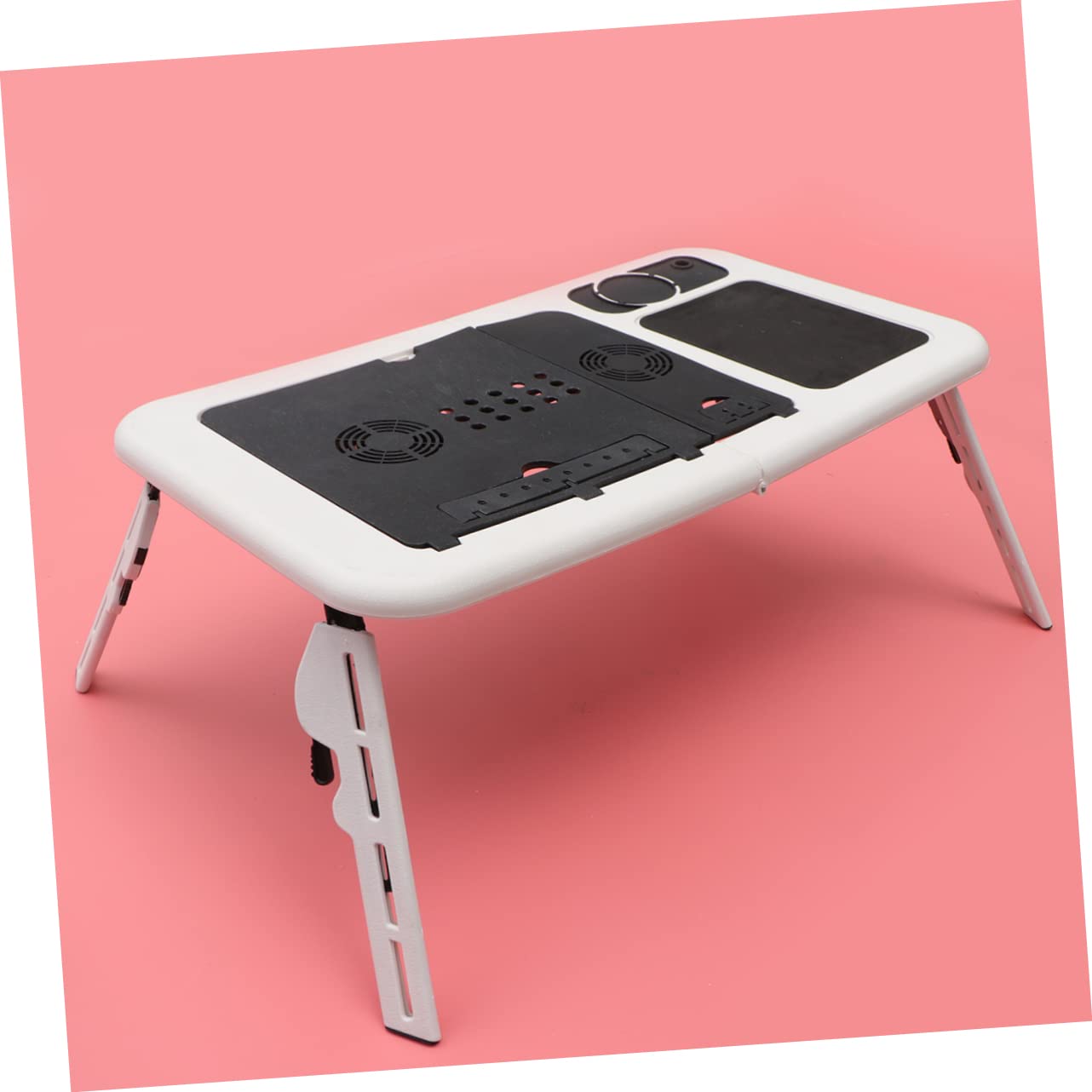 UKCOCO Supporto per Laptop Pieghevole in Abs, Raffreddamento Usb Scrivania Portatile Multiuso, Facile da Riporre per Notebook a Casa