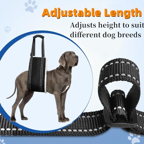 MHwan Tragehilfe Hund, Einstellbare Hunde Tragehilfe für die Unterstützung Von Behinderten und Älteren Hunden, um Sicherheitsunterstützung für Kleine, Mittlere und Große Hunde zu Unterstützen (M)