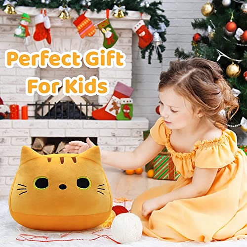 Image of 3D Orange Cat Plush Toy, 15.7'' Brown /Grey /Orange Stuffed Animal Plush Pillow for Birthday /Christmas /Kids Gifts /Home Car Decoration