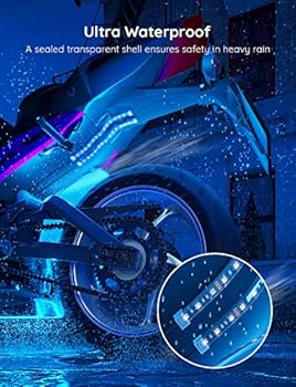 Amazon Com Govee Rgb 摩托車led 燈組12 件 應用程式控制多色防水燈 適用於摩托車 附rf 遙控器 音樂同步和多種場景模式 摩托車底光燈 Dc 12v 禮品組
