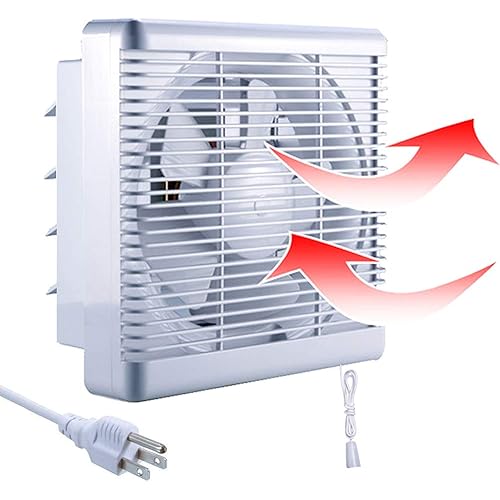 SAILFLO 11.6 x 11.6 Inch Cutout Window Shutter Exhaust Fan with Reversible Airflow, 476CFM 35W Wall-Mounted Quiet Ventilation Air Intake Extractor for Bathroom Home
